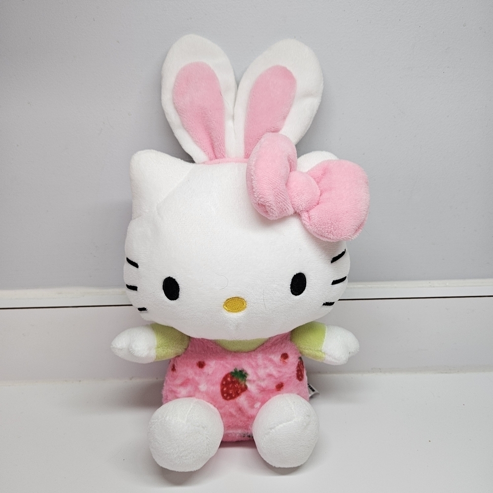 Sanrio Hello Kitty Easter Bunny Strawberry 11" Plush Toy 2023